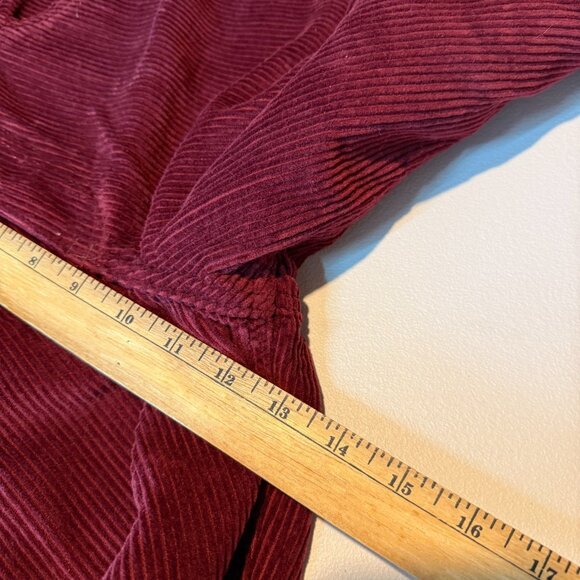 Empyre Women 30 Corduroy Pant Maroon Red Tapered Leg Stretch Waist Relaxed Fit - Picture 7 of 9